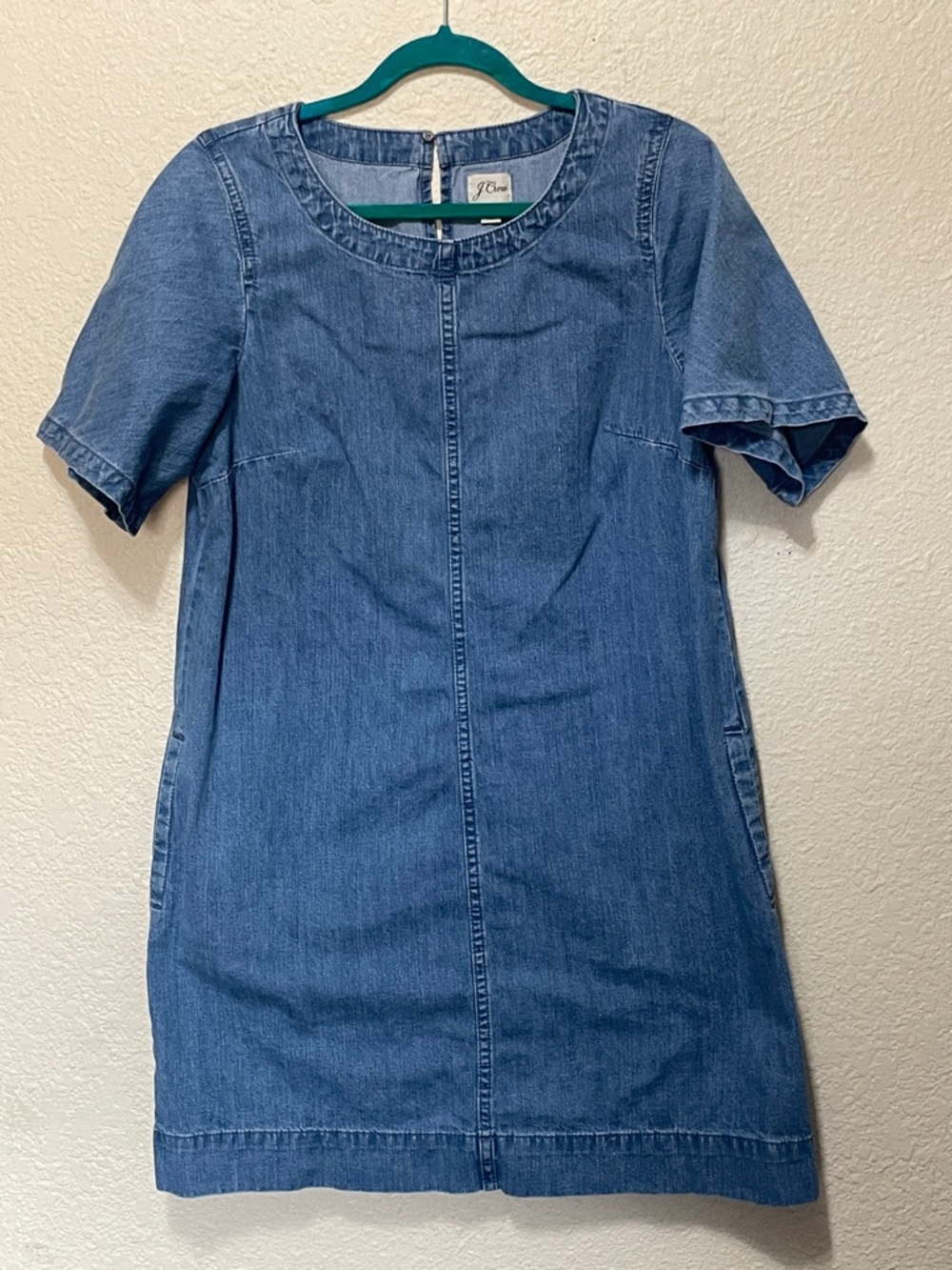 J Crew Women's Blue Jean Mini Dress. Good Condition. Size 12.